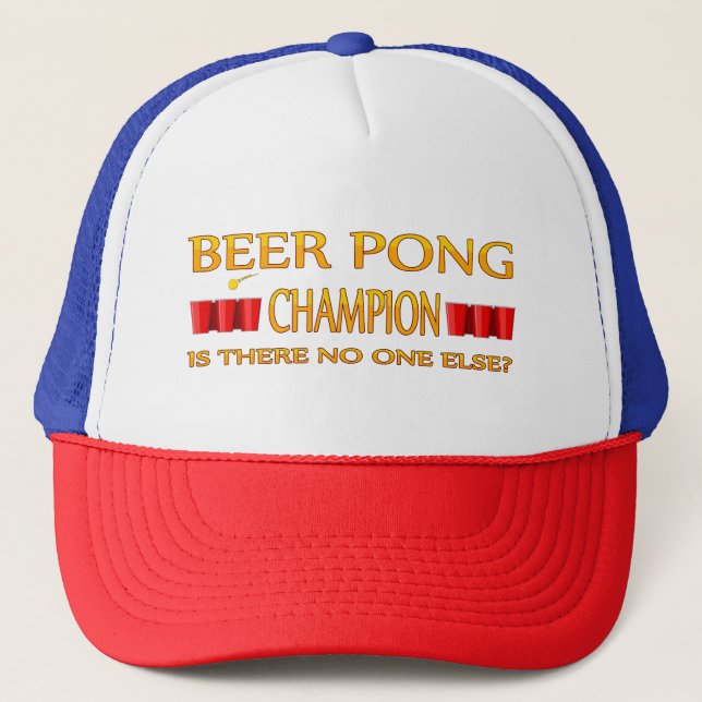 Boné Beer Pong Champ - Não Há Mais Ninguém? (Frente)