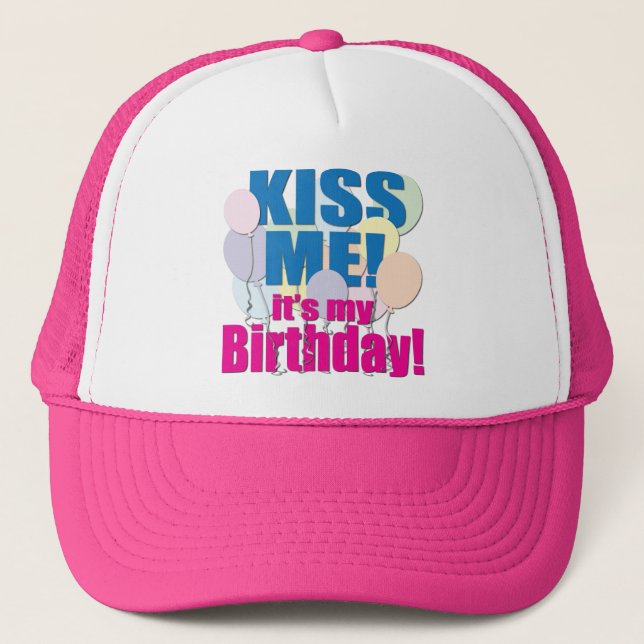 Boné "Beije-me!" Chapéu do aniversário (Frente)