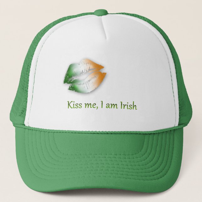 Boné Beije-me Eu sou Irlandês - Chapéu (Frente)