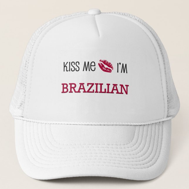 Boné Beije-me que eu sou BRASILEIRO (Frente)