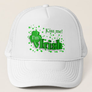 Boné Beije-me que eu sou chapéu do dia de St Patrick d