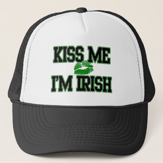 Boné Beije-me que eu sou chapéu irlandês (Frente)
