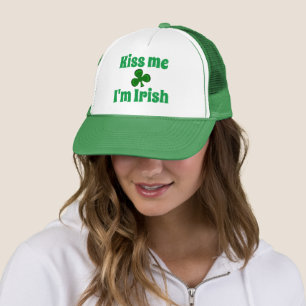 Boné Beije-me que eu sou trevo irlandês do trevo