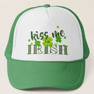 Boné Beije-me Sou Irlandês Lucky Clover Green Rua Paddy