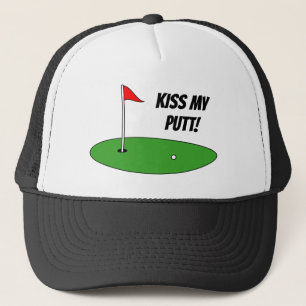 Boné Beije meu chapéu esportivo engraçado para golfista