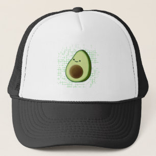 Boné Bela Caricatura Avocado Em Segundo Plano Distante