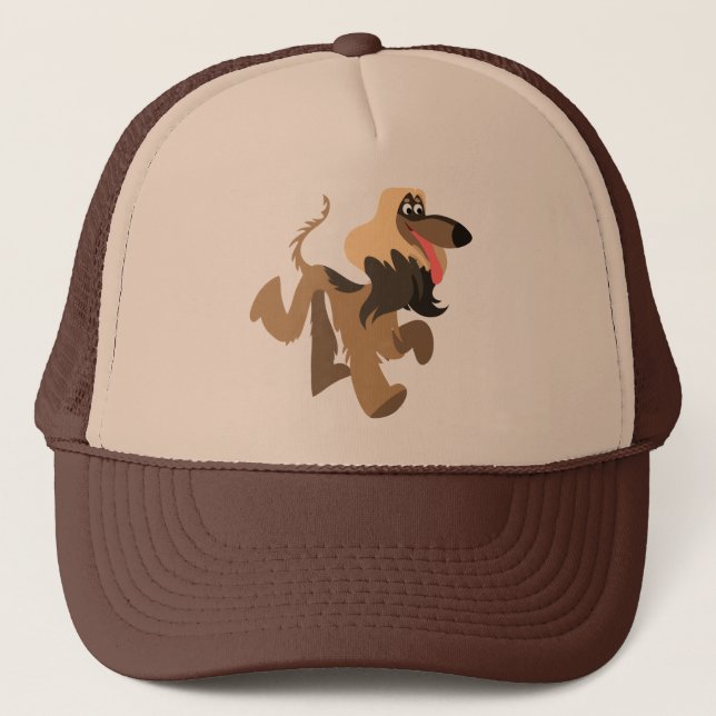 Boné Bela Cartoon Afegão Hound Hat (Frente)