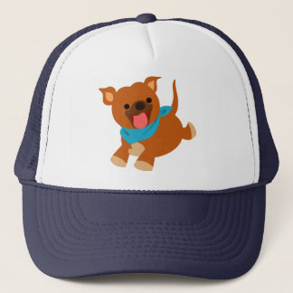 Boné Bela e Feliz Cartoon Staffie Hat