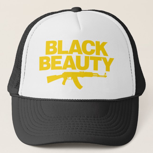 Boné Beleza preta AK - amarelo (Frente)