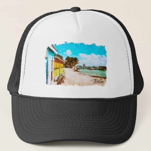 Boné Belize Tropical Paradise Viagem (Frente)