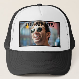 Boné Best Dad Ever Custom Photo Fathers Day Gift Trucke