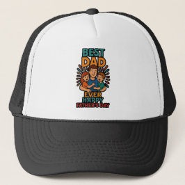 Boné Best Dad Ever Father's Day Gift - Vintage Retro