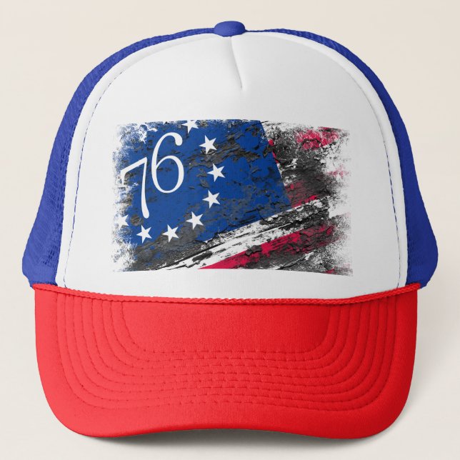 Boné Betsy Ross Flag 1776 Patriótico 4 de julho (Frente)