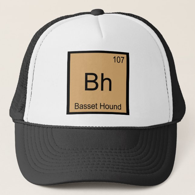 Boné Bh - Camiseta do símbolo do elemento químico Basse (Frente)