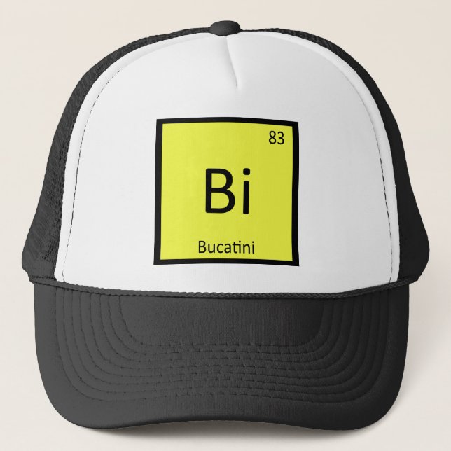 Boné Bi - Bucatini Pasta Química Mesa Periódica (Frente)