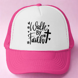 Boné Bíblia Verse Caminha Por Faith Trucker Hat