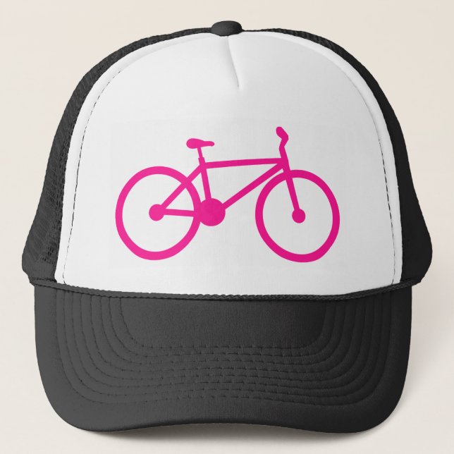 Boné Bicicleta Rosa Quente; bicicleta (Frente)