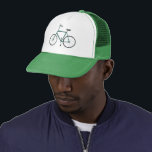 Boné Bicicleta Verde Hat<br><div class="desc">Uma bicicleta verde bonita decora este chapéu divertido de caminhoneiro. Arte desenhada à mão só para você! Procure mais designs no meu compro!</div>