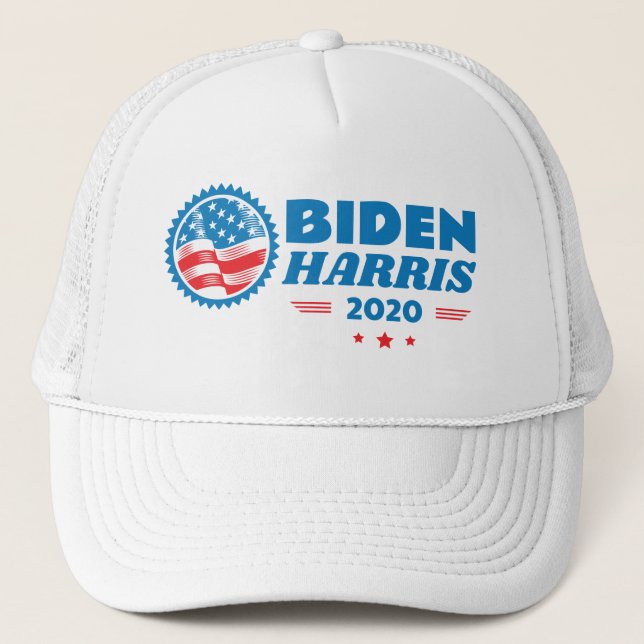 Boné Biden Harris 2020 Flag Seal White (Frente)