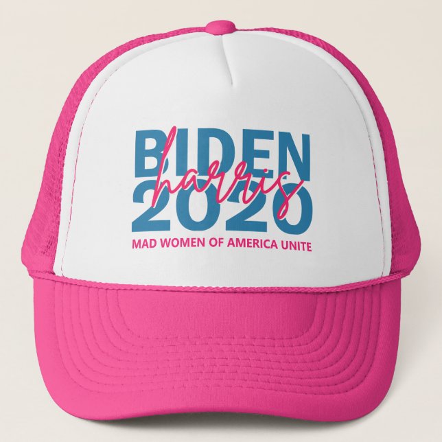 Boné Biden Harris 2020 Mad Women Hot Pink Campaign Hats (Frente)