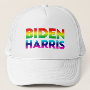 Boné Biden Harris arco-íris colorido