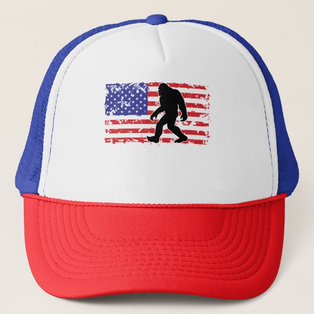 Boné Bigfoot and the American Flag (Frente)