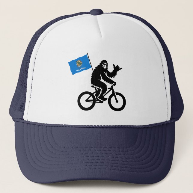 Boné Bigfoot Ciclismo Bandeira de Oklahoma (Frente)