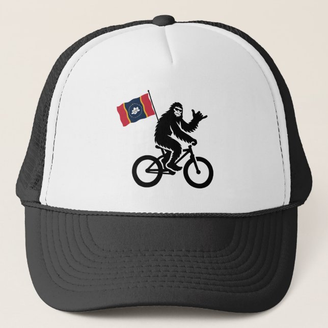 Boné Bigfoot Cycling Bandeira do Mississippi (Frente)