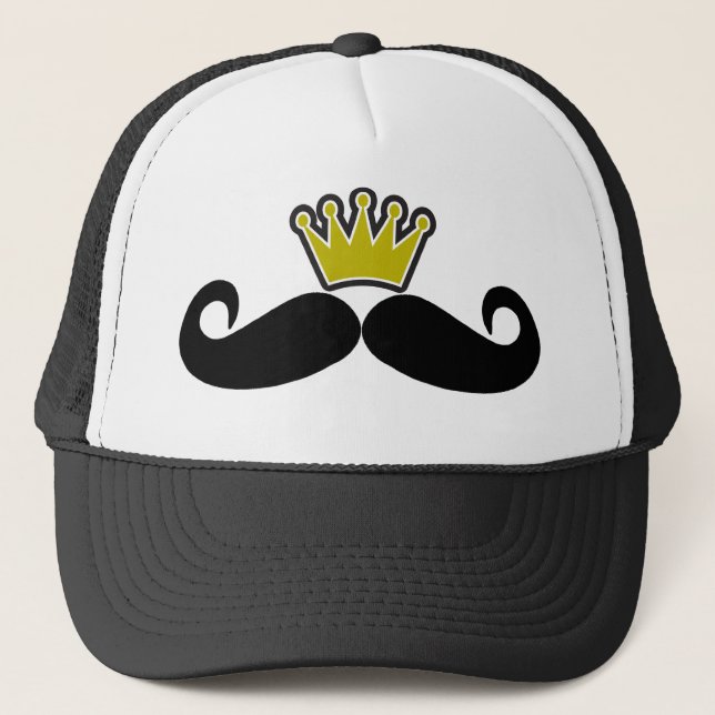 Boné Bigode preto ou Moustache preto para os presentes (Frente)