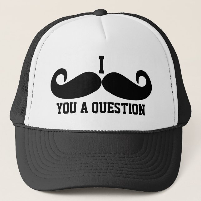 Boné Bigode preto ou Moustache preto para os presentes (Frente)