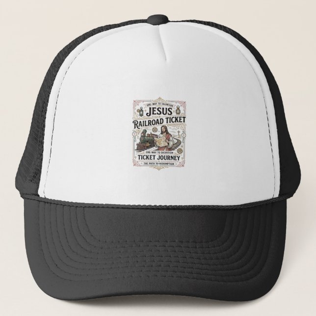 Boné Bilhete de Trem Jesus Jornada Bilhete de Trem Jesu (Frente)