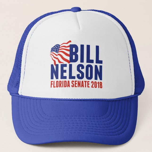 Boné Bill Nelson para Senador da Flórida 2018 (Frente)