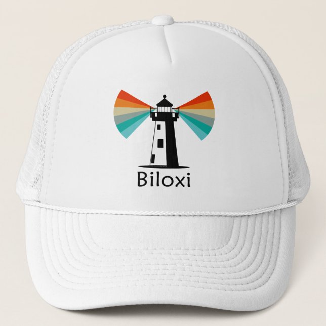Boné Biloxi Mississippi Lighthouse Rainbow (Frente)