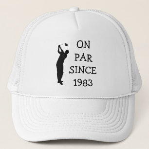 Boné Birthday Golfer Funny 40th feliz Pai Par