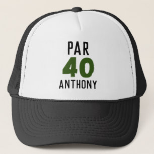 Boné Birthday Golfer Funny 40th feliz Pai Par