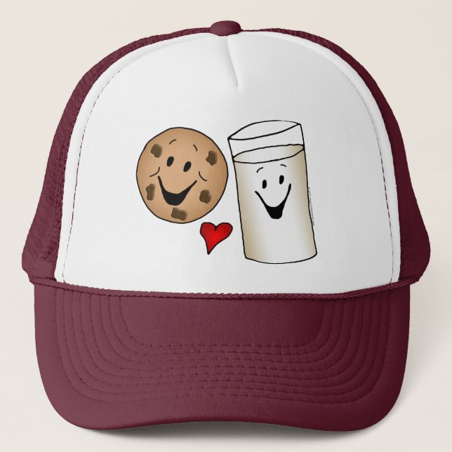Boné Biscoitos Legais e Amigos de Leite Desenho Animado (Frente)