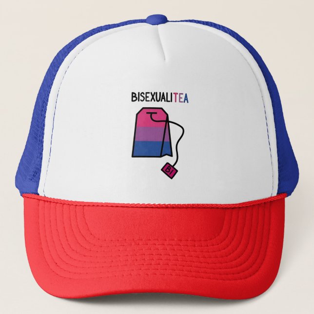 Boné BisexualiTEA Bandeira do Orgulho Bi Tea Bissexual (Frente)