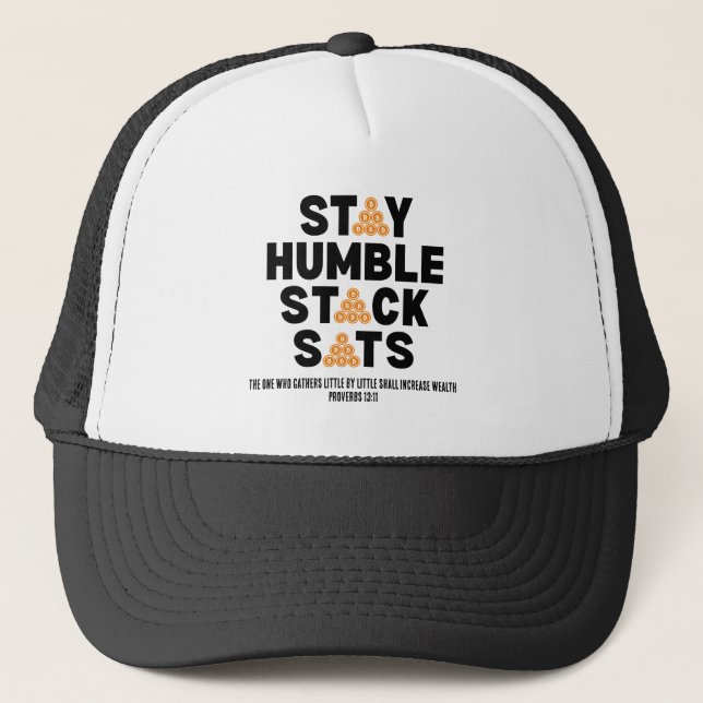 Boné Bitmoney Investor STAY HUMBLE STACK SATS Crypto (Frente)