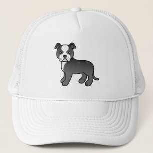 Boné Black And White Staffordshire Bull Terrier Dog