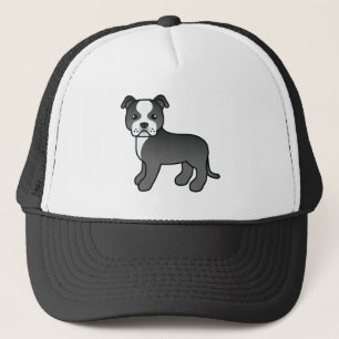 Boné Black And White Staffordshire Bull Terrier Dog
