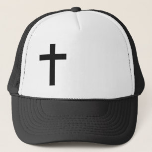 Boné Black Cross Side of Hat Christian Trucker Hat