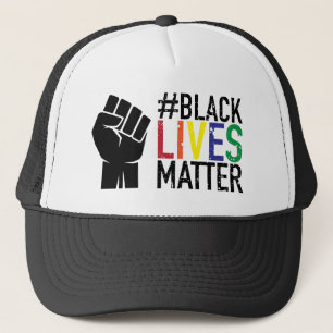 Boné Black Livres Matter BLM Aumentou Fist Clinado