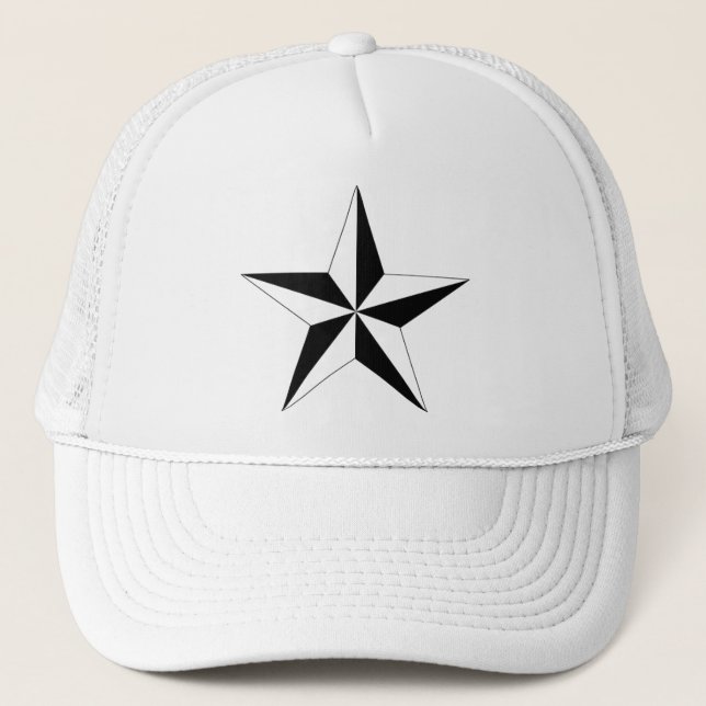 Boné Black Star Mark Na moda Mesh Trucker Hat (Frente)