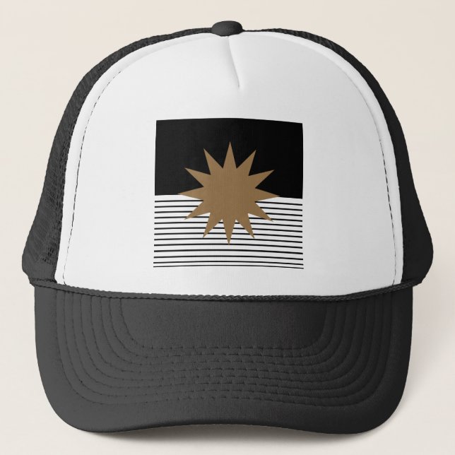 Boné Black White Colorblock e Brown Sun (Frente)