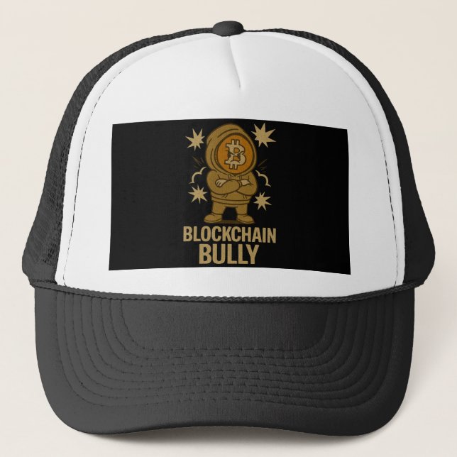 Boné Blockchain Bully™ Bitcoin para Traders de Moedas C (Frente)