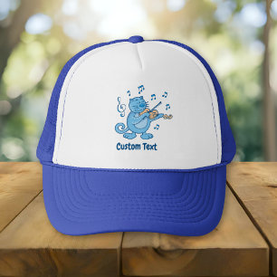 Boné Blue Cat with Violin Trucker Hat