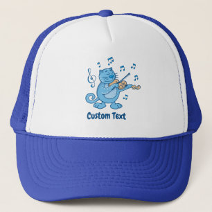 Boné Blue Cat with Violin Trucker Hat