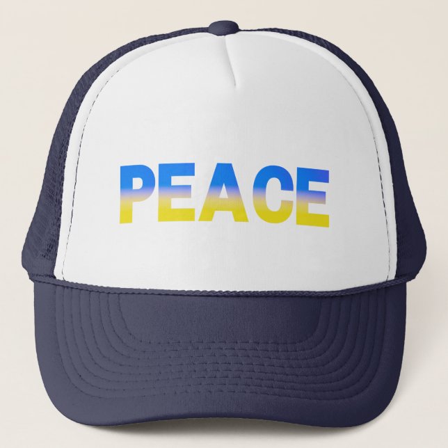 Boné Blue e Yellow Ucrânia inspiraram Sem guerra de paz (Frente)