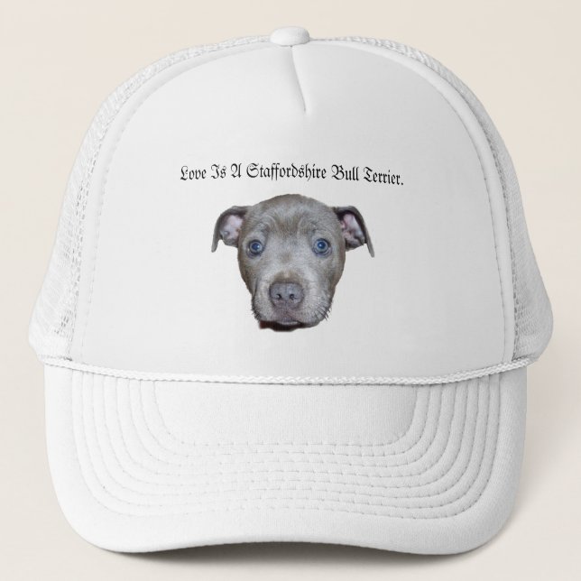 Boné Blue Staffordshire Bull Terrier Puppy Face Love (Frente)