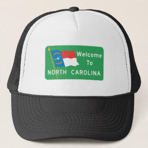 Boné Boa vinda sinal de estrada de North Carolina - EUA